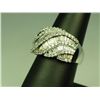 Image 2 : Dazzling 14 karat white gold ladies diamond  ring fine set with a combination of 80 round  and 65 ba