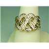 Image 3 : Gorgeous 14 karat yellow gold ladies weave  design ring channel set with over 110  baguette cut diam