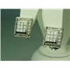 Image 3 : Superb 18 karat white gold ladies custom made  earrings invisible and pave set with very  fine princ