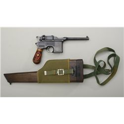 Mauser Broomhandle Model semi-auto pistol  rebuilt to 9mm by contemporary company, fine  overall as 