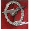 Image 1 : Rare German Luftwaffe Glider Pilot badge,  1940; early quality by C.E. Junker in Berlin;  anodized s