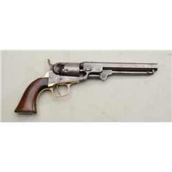 Colt Model 1849 Pocket percussion revolver,  .31 cal., 6” octagon barrel, grey patina  finish, wood 