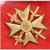 Image 1 : Spanish Cross in gold, Presentation Grade  with swastika in center of medal, crossed  swords and eag