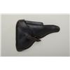 Image 1 : Black leather Luger flap holster in overall  very good condition with takedown tool; back  of holste