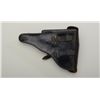 Image 2 : Black leather Luger flap holster in overall  very good condition with takedown tool; back  of holste