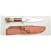 Image 1 : Laner Custom Knives made modern clip point  bowie style knife approx. 13” overall with an  approx. 7