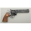 Image 1 : Colt Python Model DA revolver, .357 Magnum  cal., 6” ventilated rib barrel, black finish,  checkered