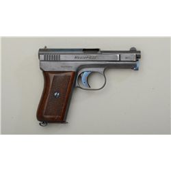 Mauser Pocket Model semi-auto pistol, 6.35mm  cal., 3” barrel, blue finish, checkered wood  grips, #