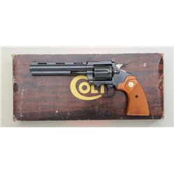 Colt Diamondback model DA revolver, .22LR  cal., 6” ventilated rib barrel, blue finish,  checkered w