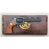 Image 2 : Colt Diamondback model DA revolver, .22LR  cal., 6” ventilated rib barrel, blue finish,  checkered w