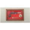Image 1 : Beautiful wood display cased miniature copy  of an H.J. Hole Underhammer pistol made by  Ron DeWalt 