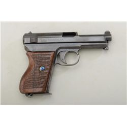 Mauser Pocket semi-auto pistol, 7.65 cal.,  3-1/4” barrel, blue finish, checkered wood  grips, #5136