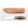 Image 2 : Handmade knife by L. Hallett (1963) with  leather sheath in overall very good condition  and may cle