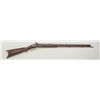 Image 1 : Percussion half stocked plains type rifle,  .45 cal., 29” octagon barrel, double set  triggers, bras