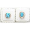 Image 1 : Two large silver rings with turquoise. Est.:  $50-$100.