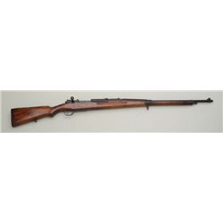 Siamese Mauser bolt-action rifle, 8mm cal.,  29-1/2” barrel, military finish, wood stock,  #001. Thi