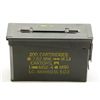Image 1 : Three military metal ammo cans of misc. boxes  of cartridges: one in .30 caliber bandoliers  by Twin