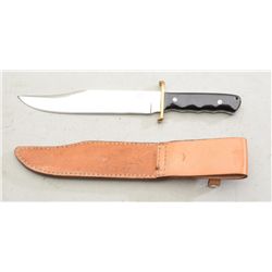 Hand-made custom clip-point bowie knife  marked “Dale White, Maker, Sweetwater, TX”.  13-7/8” overal