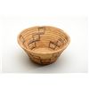 Image 1 : Woven Papago Indian basket approx. 9” in  diameter and approx. 3-1/2” in height with  diamond patter