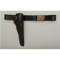 Interesting frontier era belt and holster for  Colt Single Action Army revolver, 7-1/2”  barrel. The