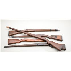 Lot of 8 Mauser rifle wood stocks and a box  of misc. fore stocks and related parts.    Est.:  $100-