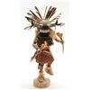 Image 1 : Older painted and decorated wooden Kachina  doll of “Broad Face” approx. 14” in height in  overall v