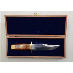 Smith & Wesson Texas Ranger Commemorative  Bowie Knife in factory wood presentation  case; excellent