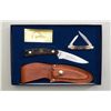 Image 1 : Ducks Unlimited collector’s knife set  including a Schrade folder with leather  sheath and a small S