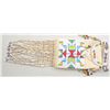 Image 1 : Beautifully beaded and decorated soft tan  hide possible bag signed by well-known Native  American a