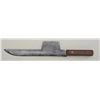 Image 1 : Large older commercial butcher knife marked  KLEVER KNIFE CO., approx. 16” overall with an  approx. 