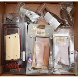 Lot of approx. 20 handgun grips, some  factory, some aftermarket; mostly for Smith &  Wessons but so