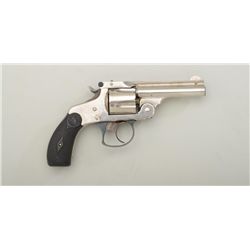 Smith & Wesson top break DA revolver, .38  cal., 3-1/4” barrel, nickel finish, checkered  hard rubbe