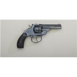 Harrington & Richardson top break DA pocket  revolver, .22RF cal., 3” barrel, blue finish,  checkere