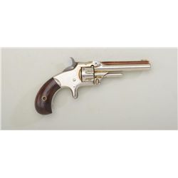 Smith & Wesson First Model Third Issue spur  trigger tip up revolver, .22 cal., 3-1/4”  barrel, nick