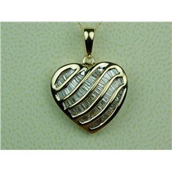 Exquisite 14 karat yellow gold ladies custom  made necklace channel set with over 72  baguette cut d