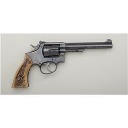 Smith & Wesson  (K-22 Model) DA revolver,  five screw frame, .22LR cal., 6” barrel, blue  finish, th