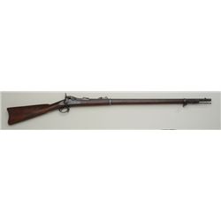 U.S. Springfield ’73 trapdoor rifle, .45-70  cal., 32-1/2” barrel, blue finish, wood  stock, sling s