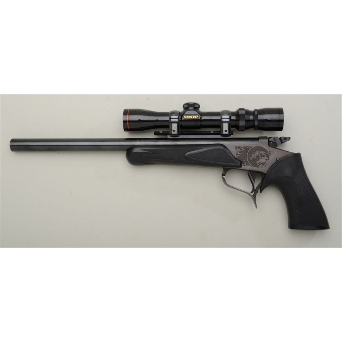 Thompson Center single shot Olympic pistol with extra barrels and