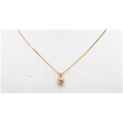 Diamond Pendant on gold chain. Modern design.  Est.: $100-$200.