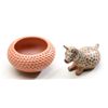 Image 2 : Misc. lot of two Indian fired clay pieces  including an older figural spotted dog  approx. 4” in hei