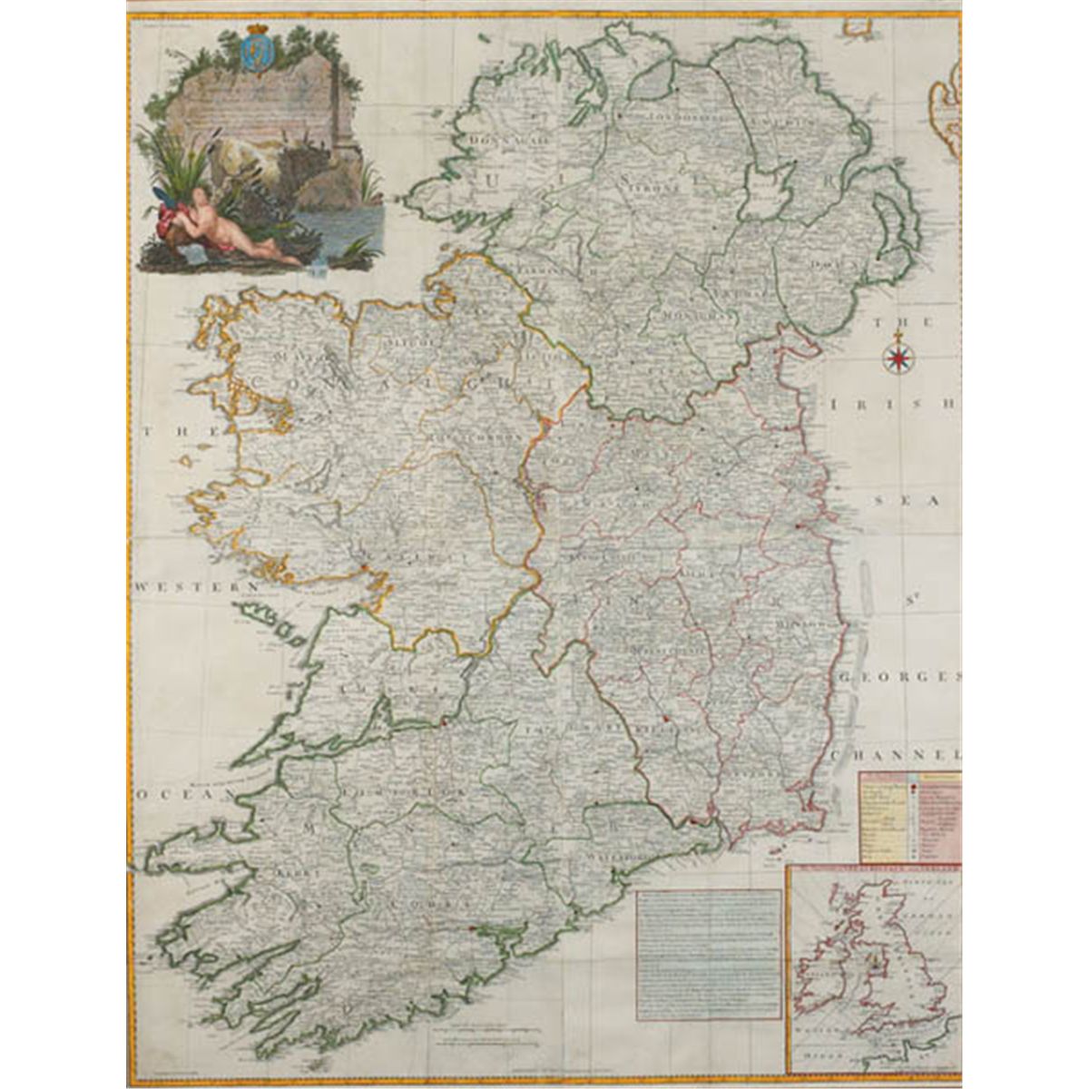 1794: John Rocque map of the Kingdom of Ireland