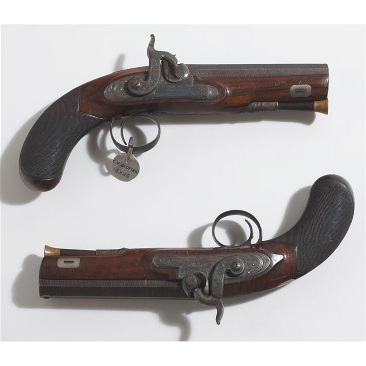 circa 1807 Early pair of trial percussion pistols by Joseph Egg with
