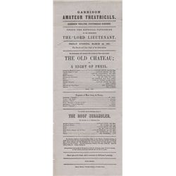 1861 (22 March) Portobello Barracks Dublin amateur theatricals performance poster
