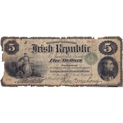 1866: Fenian Bond Irish Republic Five Dollars