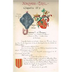 19th Century: Illuminated French Genealogical and Heraldic Manuscript