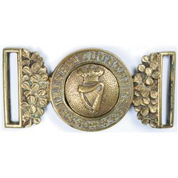 circa 1870: London Irish Rifles belt buckle