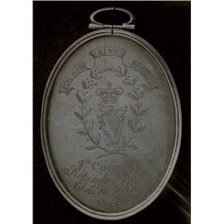 19th Century: Irish militia badges glass plate negatives