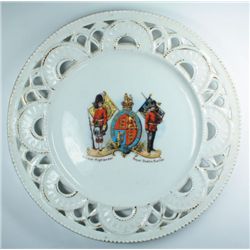 1902-1922: Antrim Artillery and Royal Dublin Fusiliers ceramic plates