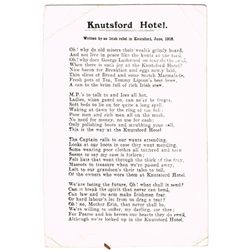 1916-21: War of Independence Republican pamphlet and handbills including Knutsford Hotel written By 