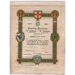 1917-21: Fianna Éireann service certificate